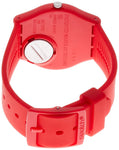 Swatch Originals Sunetty Red Dial Silicone Strap Unisex Watch GR175